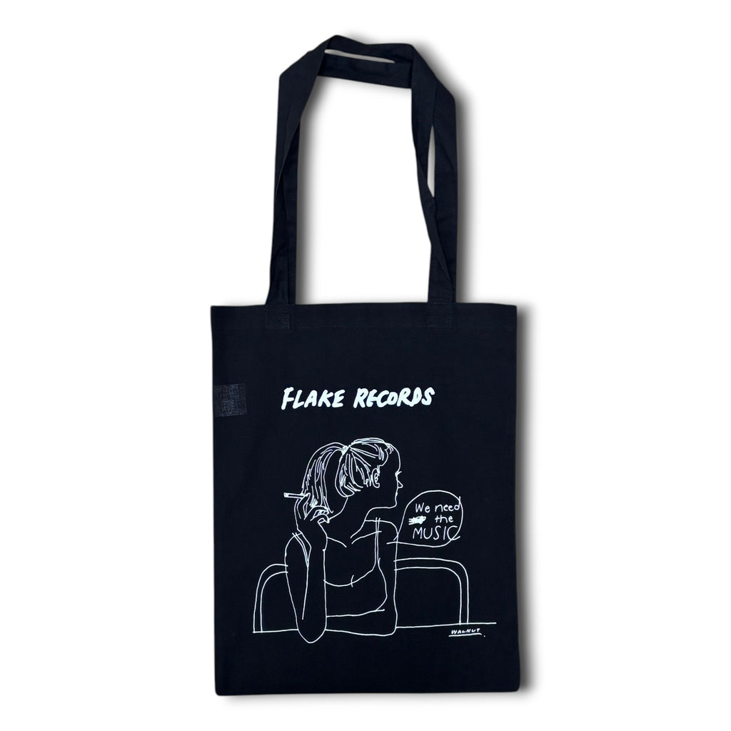 FLAKE RECORDS / DESIGNED BY WALNUT  WE NNED THE MUSIC TOTE BAG