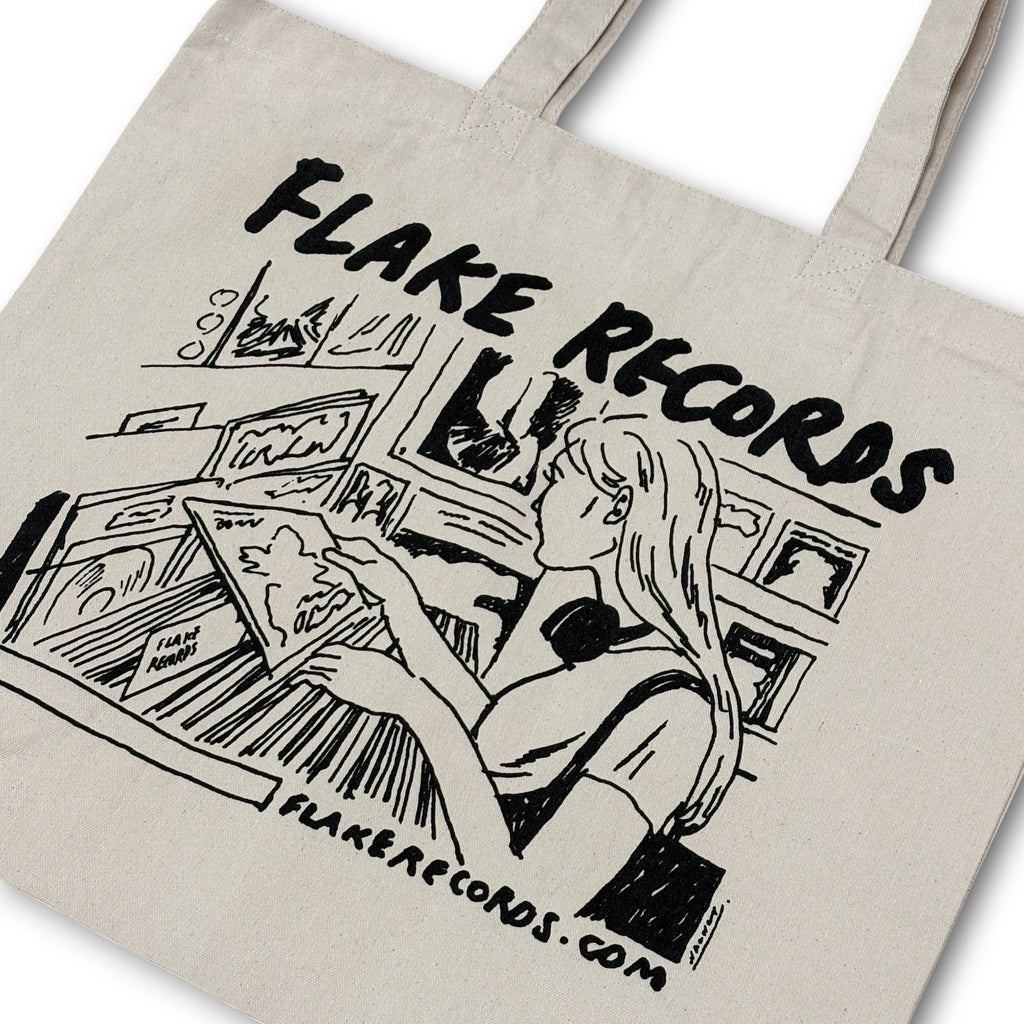 FLAKE RECORDS / AT A RECORD STORE TOTE BAG  DESIGNED BY WALNUT
