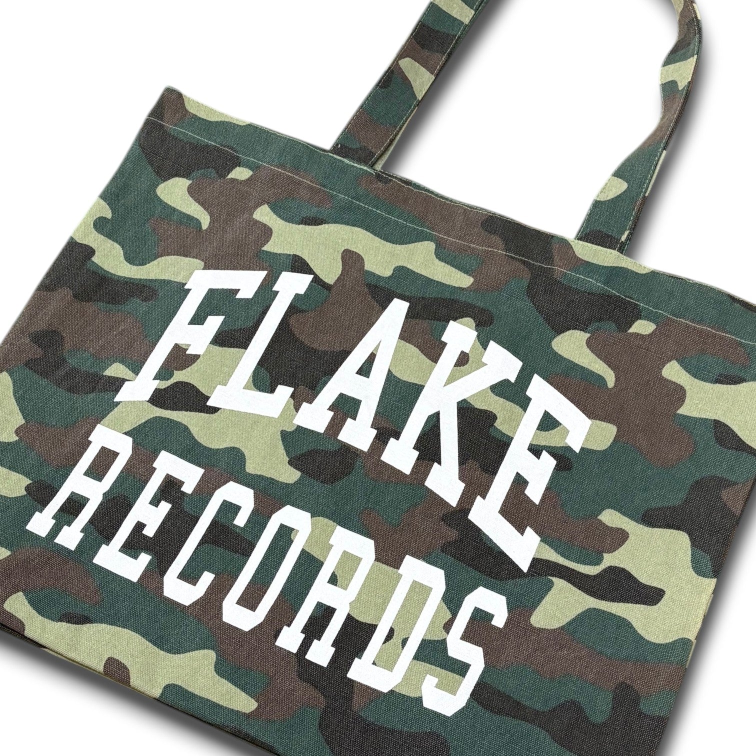 FLAKE RECORDS / LIGHT WASH CAMO TOTE BAG