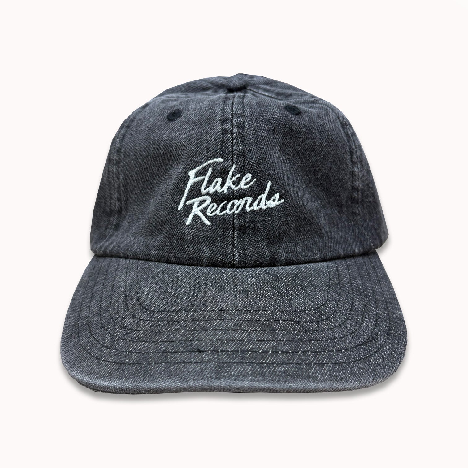 FLAKE RECORDS / DAD CAP(WASHED BLACK DENIM)