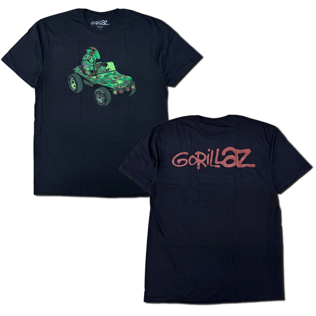 GORILLAZ / GROUP GREEN JEEP T-SHIRTS
