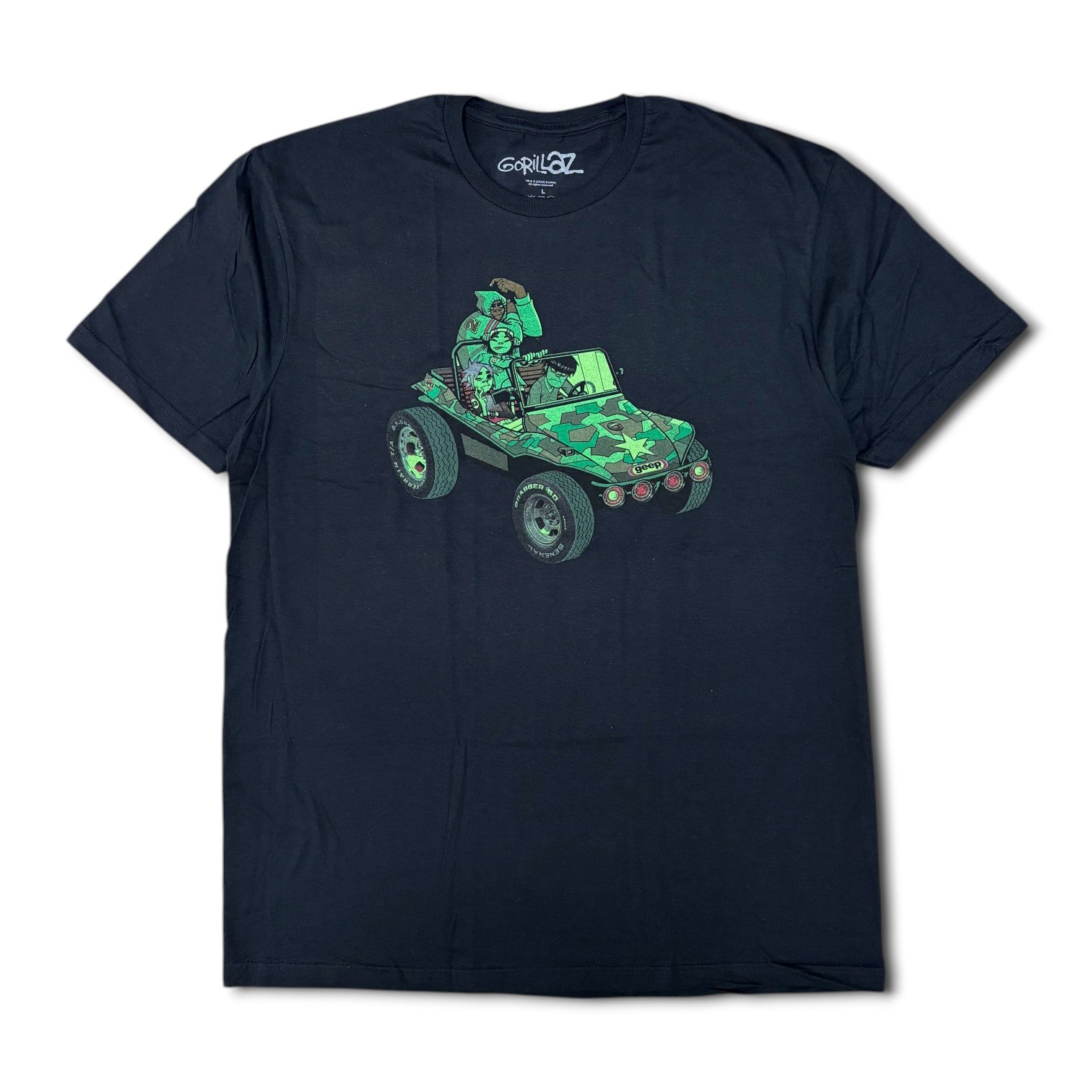 GORILLAZ / GROUP GREEN JEEP T-SHIRTS