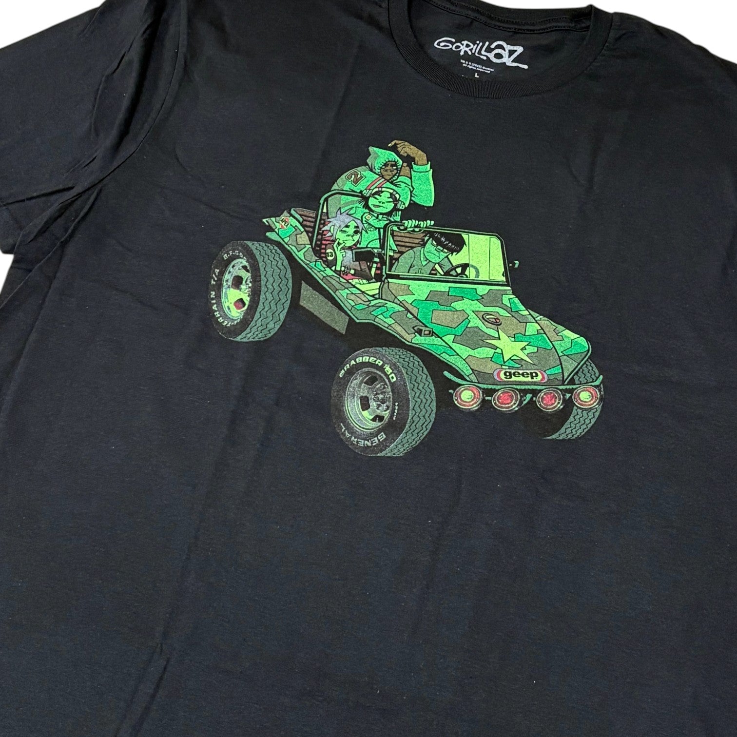 GORILLAZ / GROUP GREEN JEEP T-SHIRTS