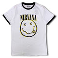 NIRVANA / DOUBLE HAPPY FACE RINGER T-SHIRTS