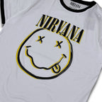 NIRVANA / DOUBLE HAPPY FACE RINGER T-SHIRTS