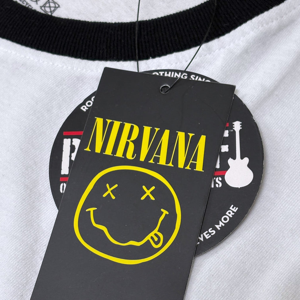 NIRVANA / DOUBLE HAPPY FACE RINGER T-SHIRTS