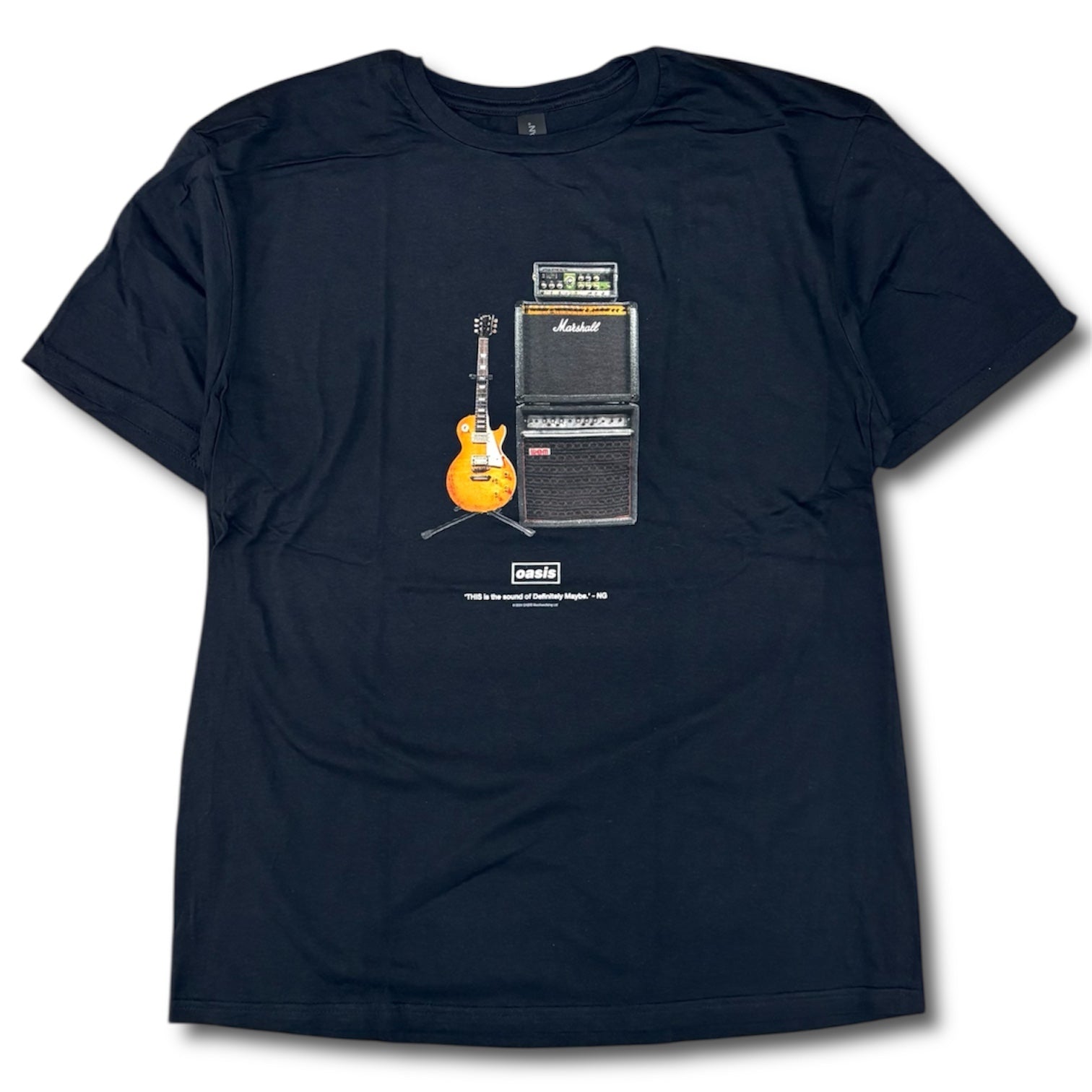 OASIS / DEFINITELY MAYBE GUITAR T-SHIRTS