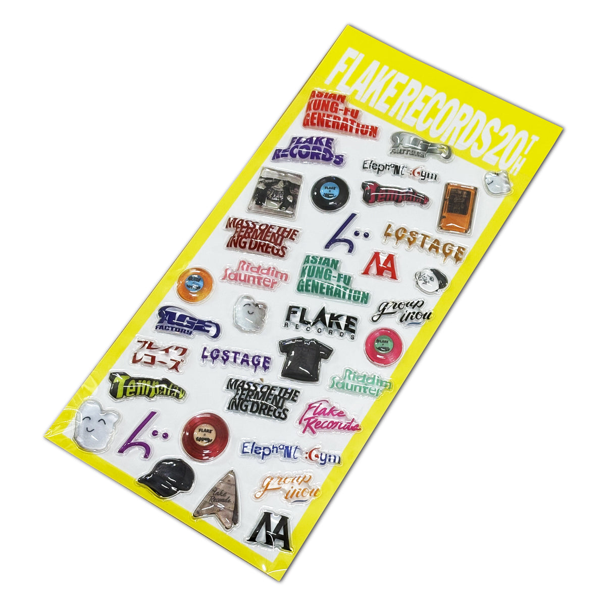 FLAKE RECORDS 20TH LIMITED / 全出演バンドロゴ入り ぷっくりシール