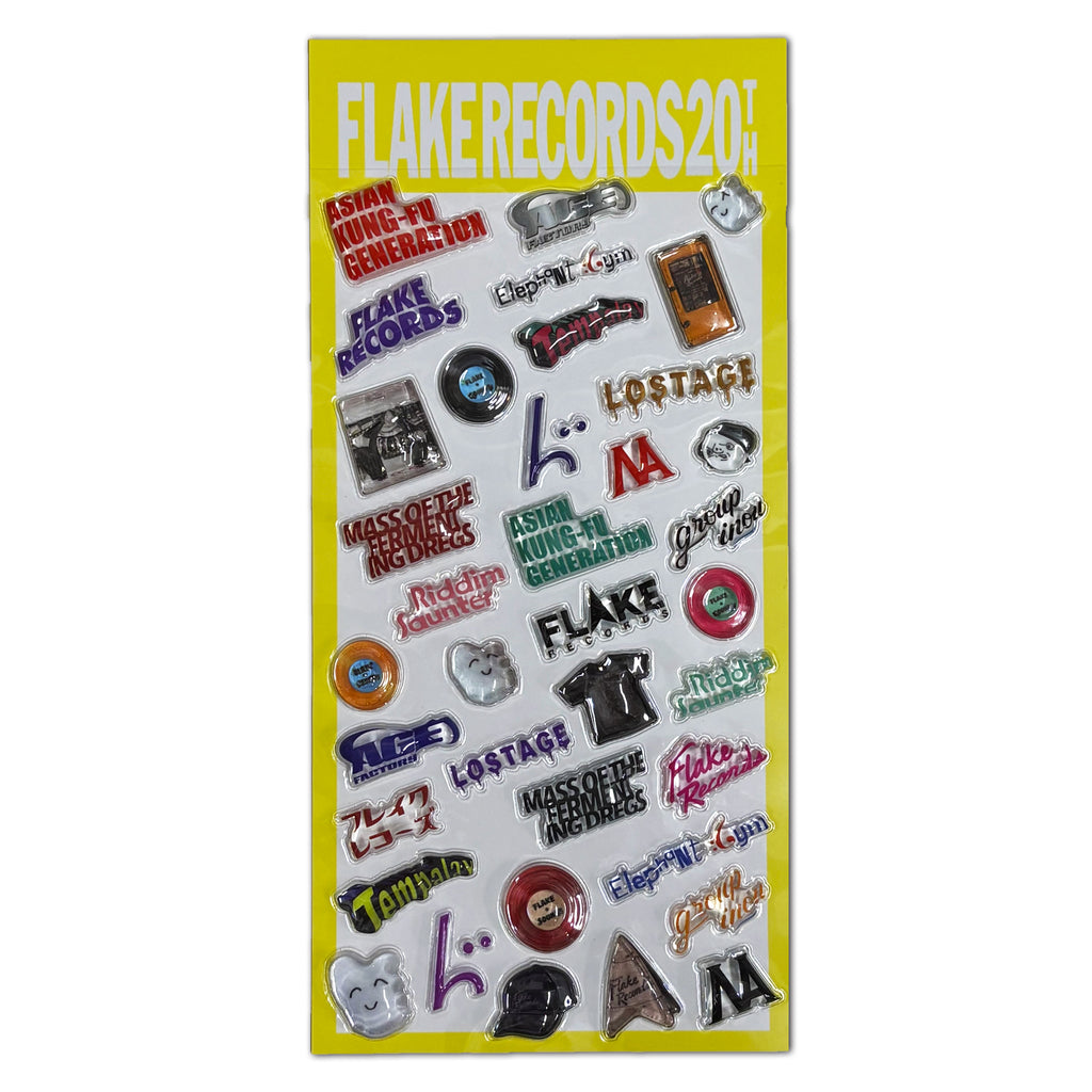 FLAKE RECORDS 20TH LIMITED / 全出演バンドロゴ入り ぷっくりシール