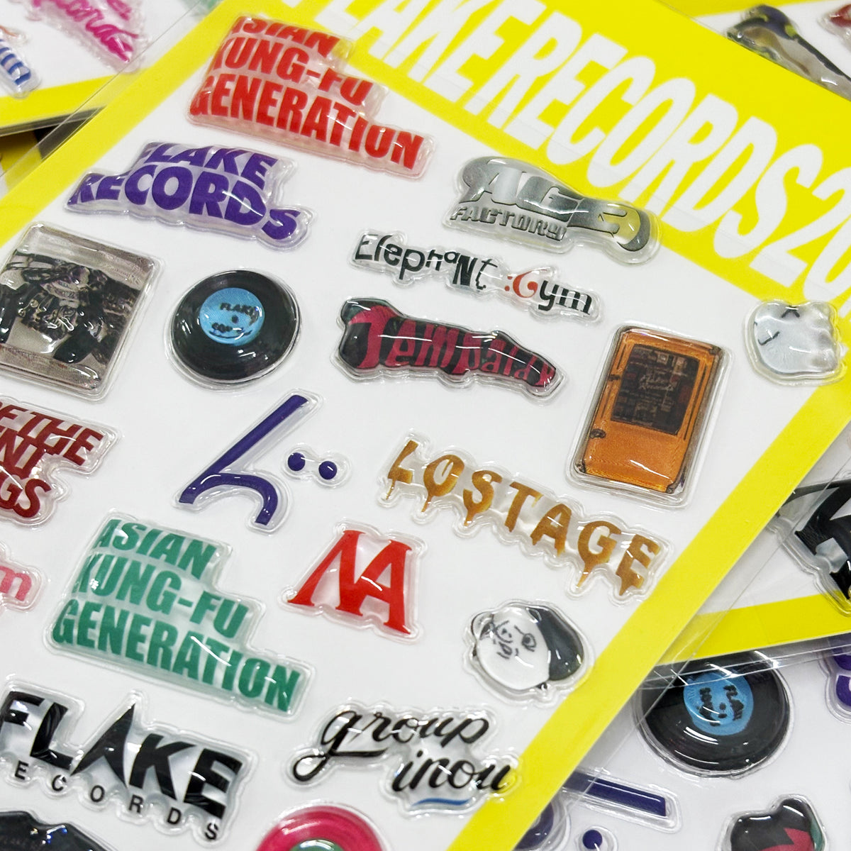 FLAKE RECORDS 20TH LIMITED / 全出演バンドロゴ入り ぷっくりシール