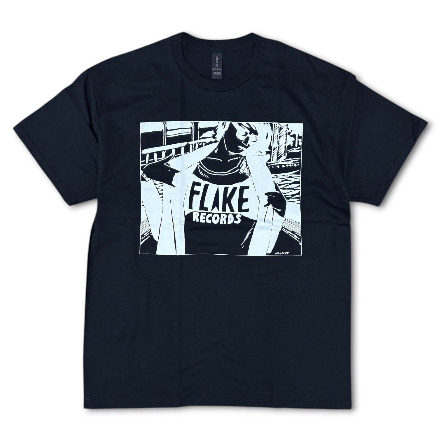 FLAKE RECORDS /DESIGNED BY WALNUT  FLAKE GIRL T-SHIRTS