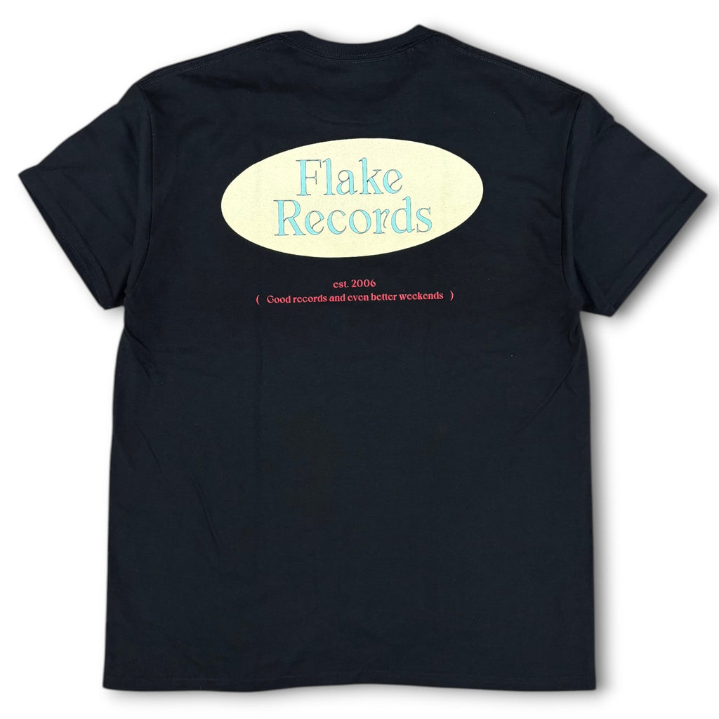 FLAKE RECORDS / DESIGNED BY CHARLOTTE WORKS  OVALL LOGO T-SHIRTS