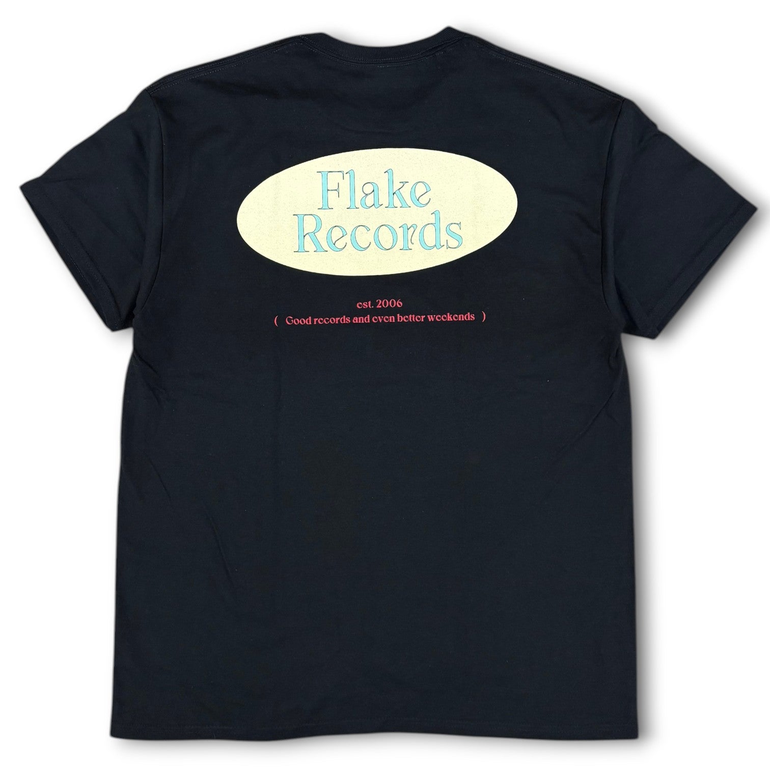 FLAKE RECORDS / DESIGNED BY CHARLOTTE WORKS  OVALL LOGO T-SHIRTS