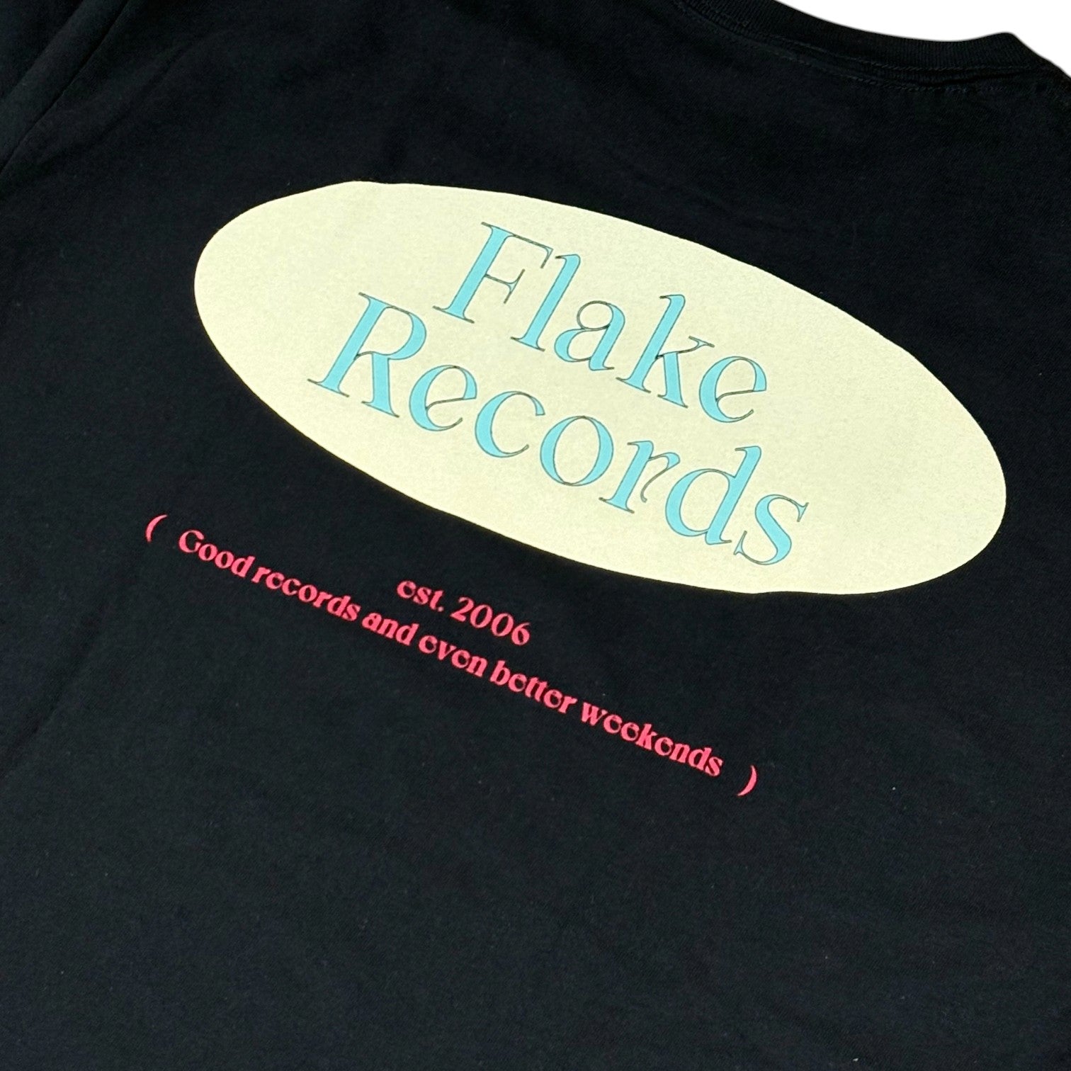 FLAKE RECORDS / DESIGNED BY CHARLOTTE WORKS  OVALL LOGO T-SHIRTS