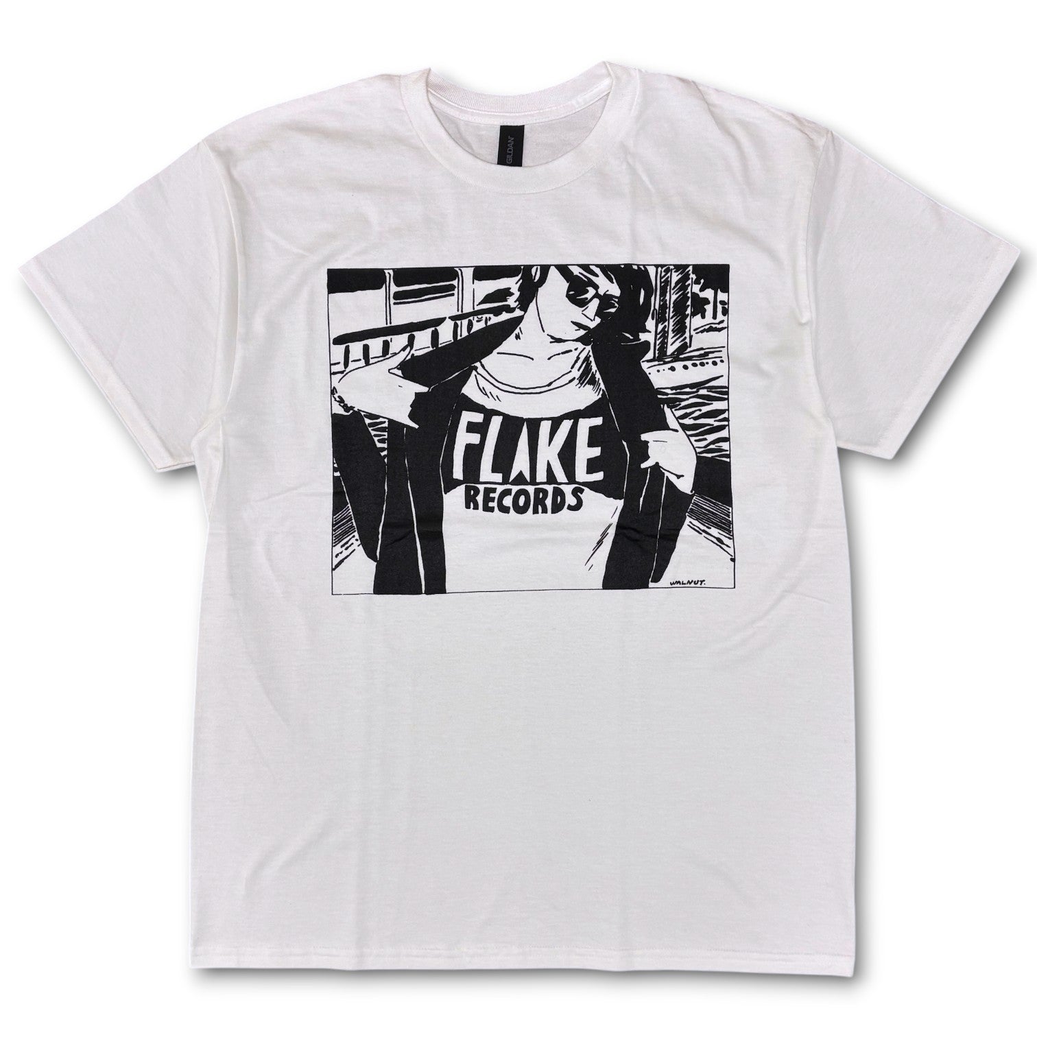FLAKE RECORDS /DESIGNED BY WALNUT  FLAKE GIRL T-SHIRTS