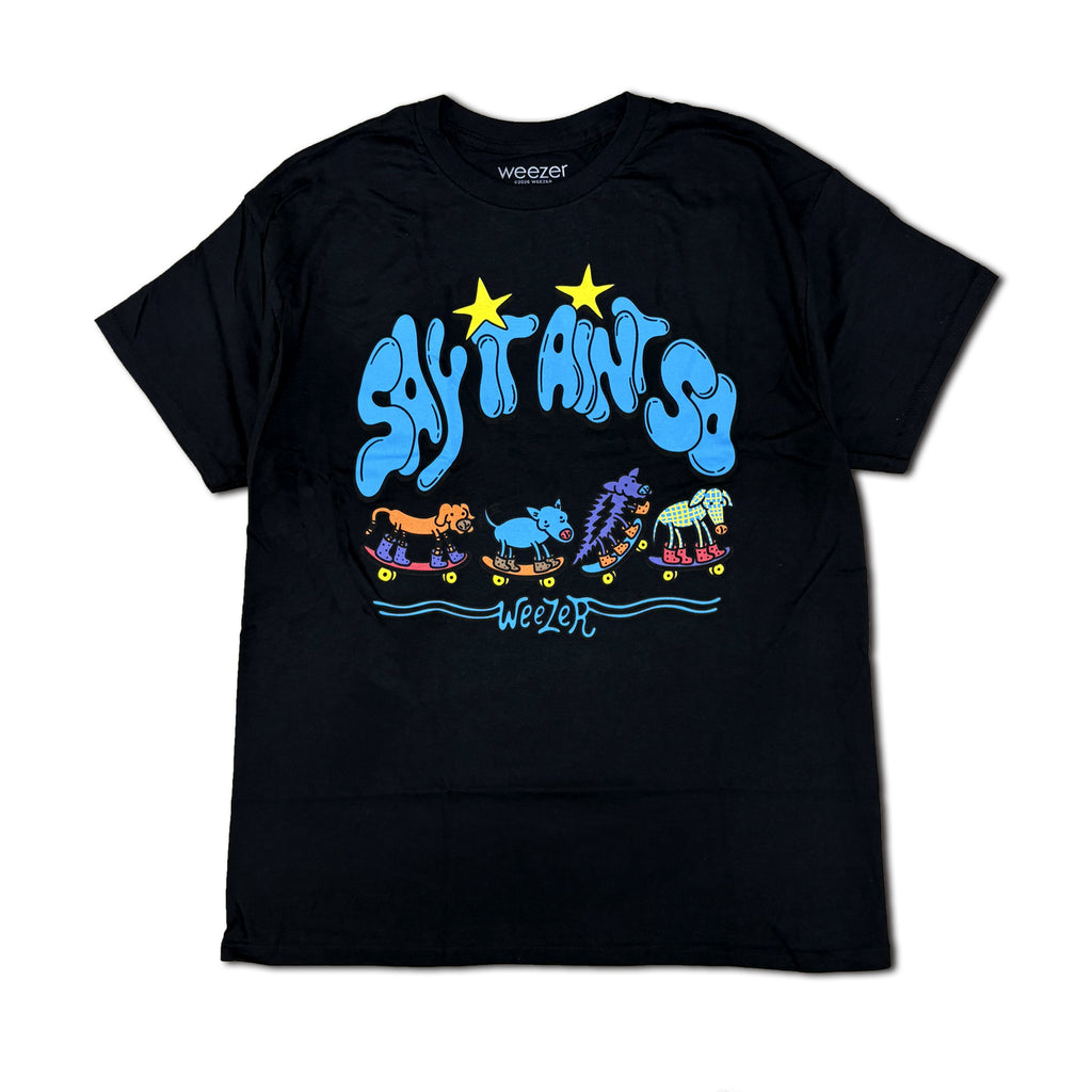 WEEZER / SAY IT AIN'T SO SKATEBOARD DOGS T-SHIRTS
