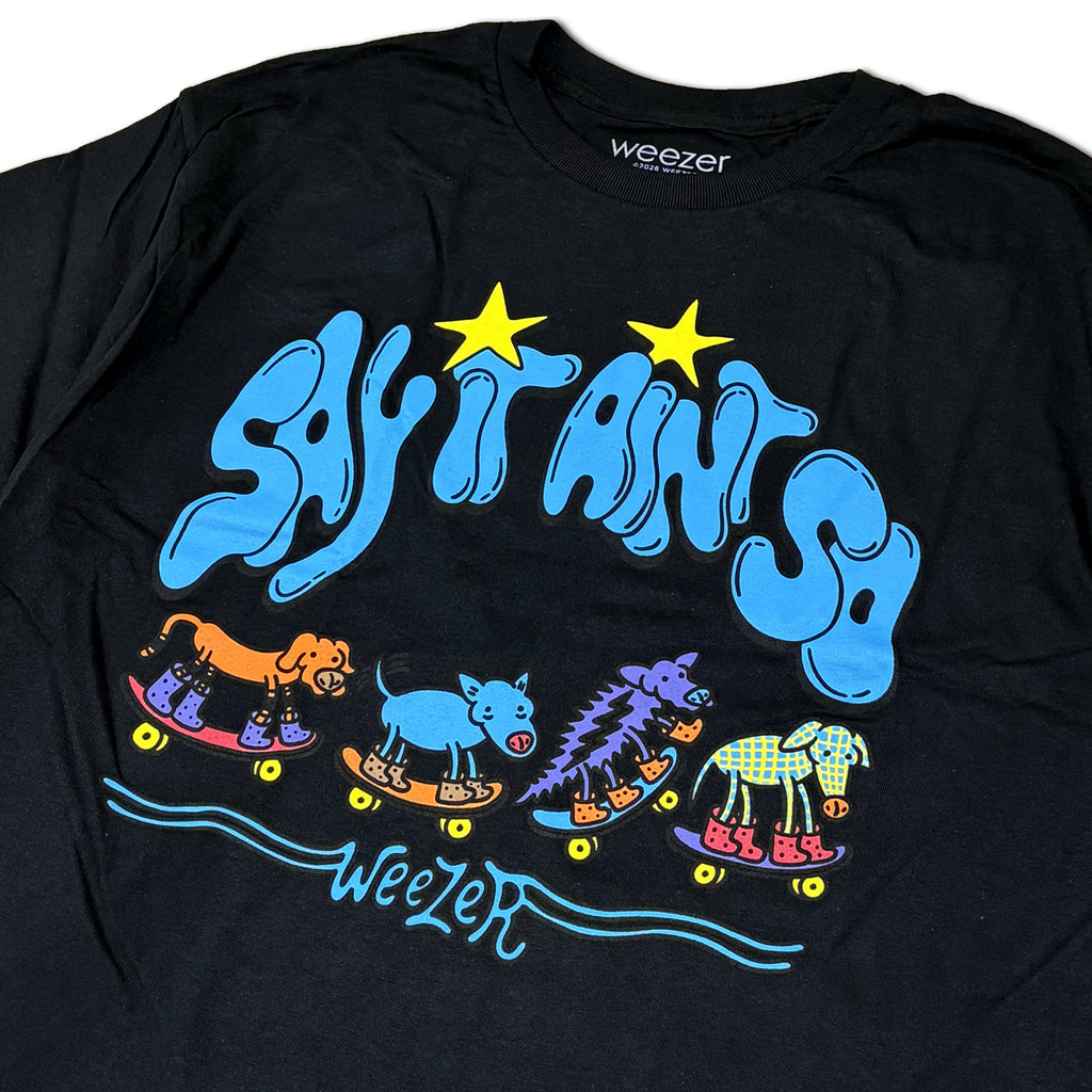 WEEZER / SAY IT AIN'T SO SKATEBOARD DOGS T-SHIRTS